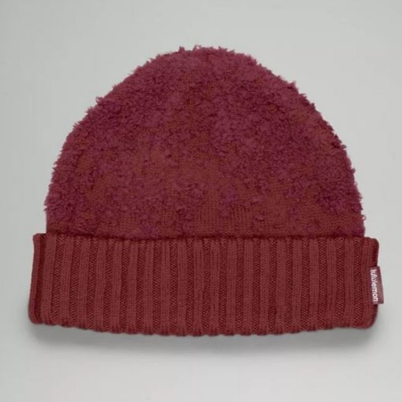 Women\'s Ombre Knit Textured Beanie - burgundy main image 4